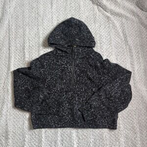 Lululemon Oversized Half Zip Scuba Leopard M/L EUC